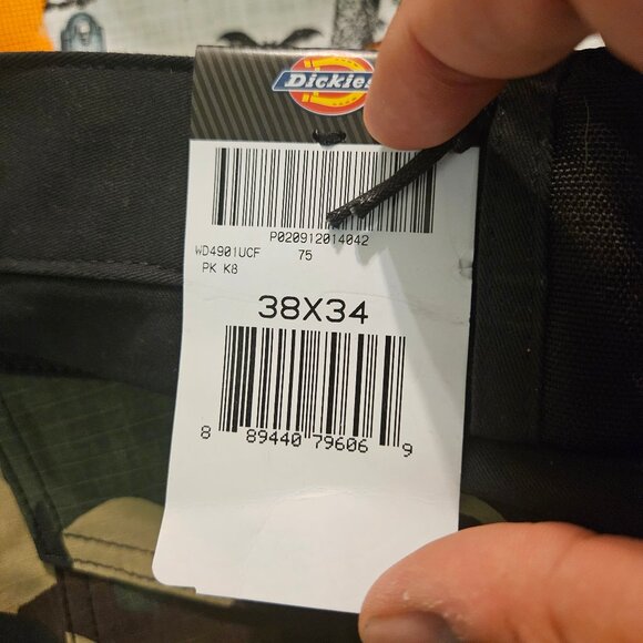 Dickies GDT Premium Flex Work Pants Mens 38x34 Camo Ripstop Cargo Double Knee - Picture 8 of 14